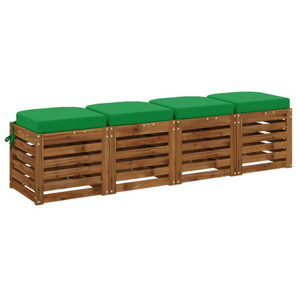 4-delt sædepuder SOEST 4 pcs 100% polyester Grøn 40 x 40 x 7 cm
