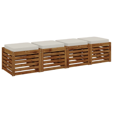 4-Stykke Sædepuder VUGHT 4 pcs 100% polyester Hvid