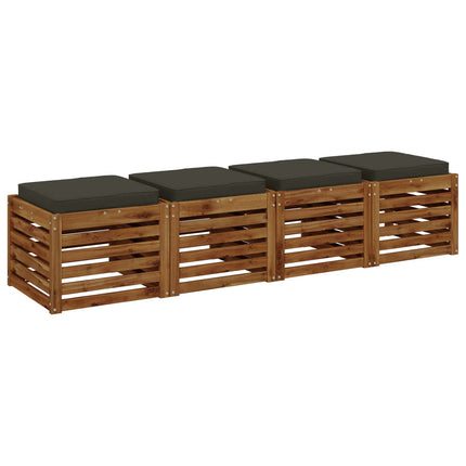 4-Stykke Sædepuder VUGHT 4 pcs 100% polyester Antracit