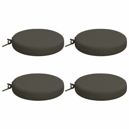 Sædepuder SOEST 4 stk. 100% polyester Antracit Ø 35 x 7 cm