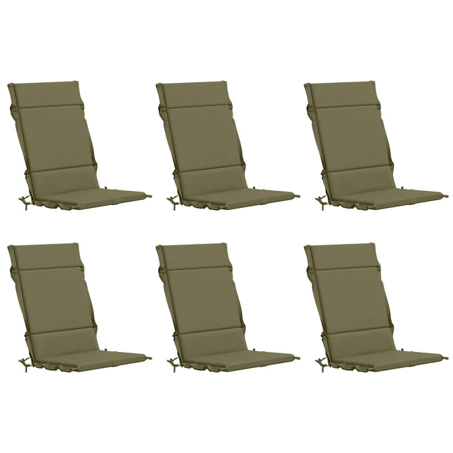 6-delt højt rygstol puder GEMERT 6 pcs 100% polyester