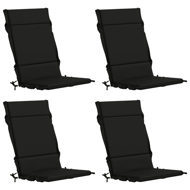 4-delt højt rygstol puder GEMERT 4 pcs 100% polyester Sort