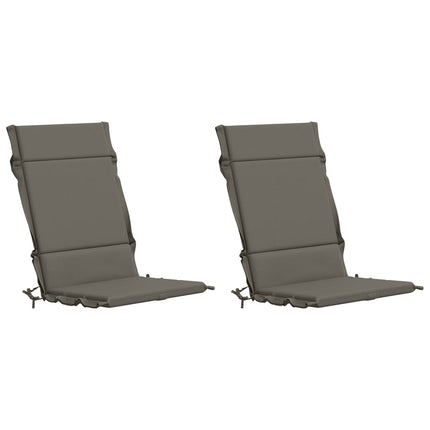 2-delt højt rygstol puder GEMERT 2 pcs 100% polyester Grå
