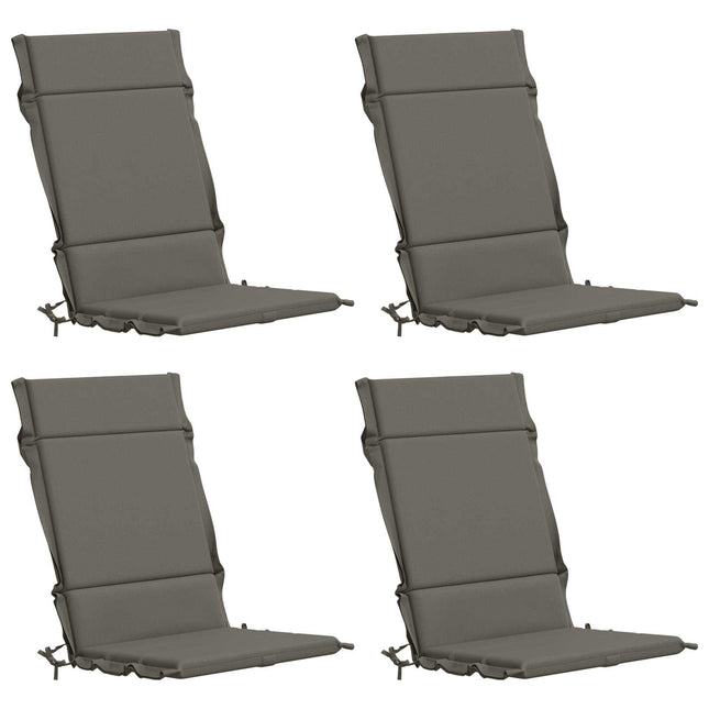 4-delt højt rygstol puder GEMERT 4 pcs 100% polyester Grå