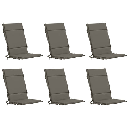 6-delt højt rygstol puder GEMERT 6 pcs 100% polyester Grå