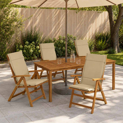4-delt højt rygstol puder GEMERT 4 pcs 100% polyester Beige