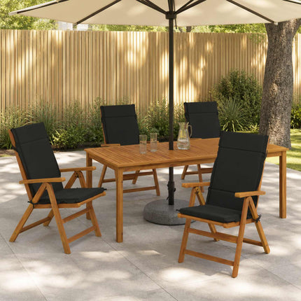 4-delt højt rygstol puder GEMERT 4 pcs 100% polyester Sort