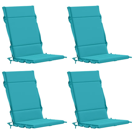 4-delt højt rygstol puder GEMERT 4 pcs 100% polyester Turkis