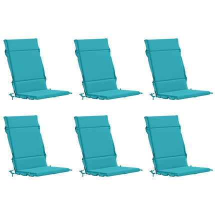 6-delt højt rygstol puder GEMERT 6 pcs 100% polyester Turkis