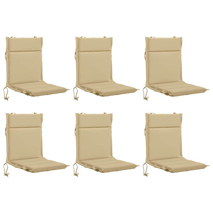 6-delt højt rygstol puder GEMERT 6 pcs 100% polyester Beige