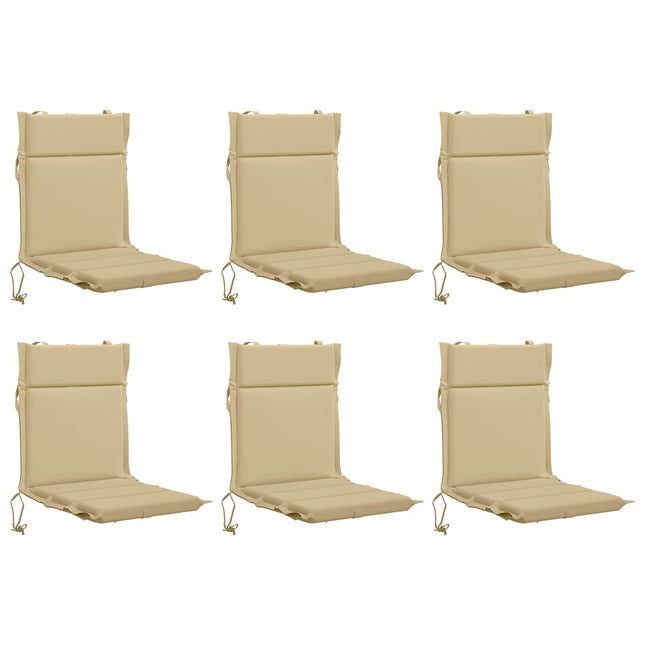 6-delt højt rygstol puder GEMERT 6 pcs 100% polyester Beige