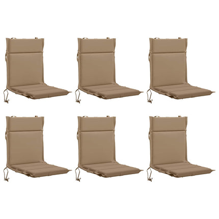 6-delt højt rygstol puder GEMERT 6 pcs 100% polyester Gråbrun