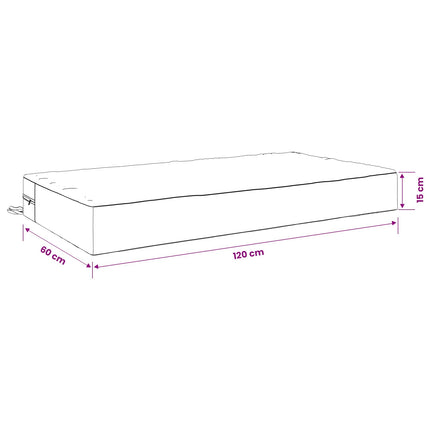 Sædehynde SOEST 100% polyester Cremefarvet 120 x 60 x 15 cm