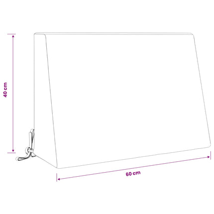 Ryghynde SOEST 100% polyester Sort 60 x 20 x 40 cm