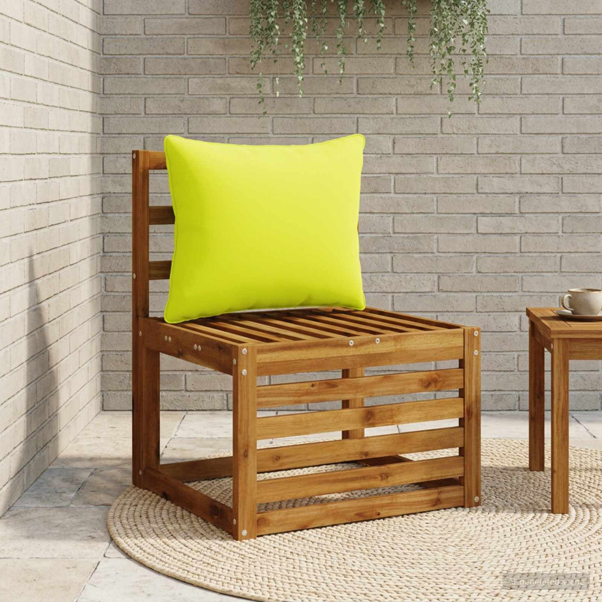vidaXL 1-delte rygpuder PUTTEN 100% polyester Lys grøn 60 x 40 x 15 cm