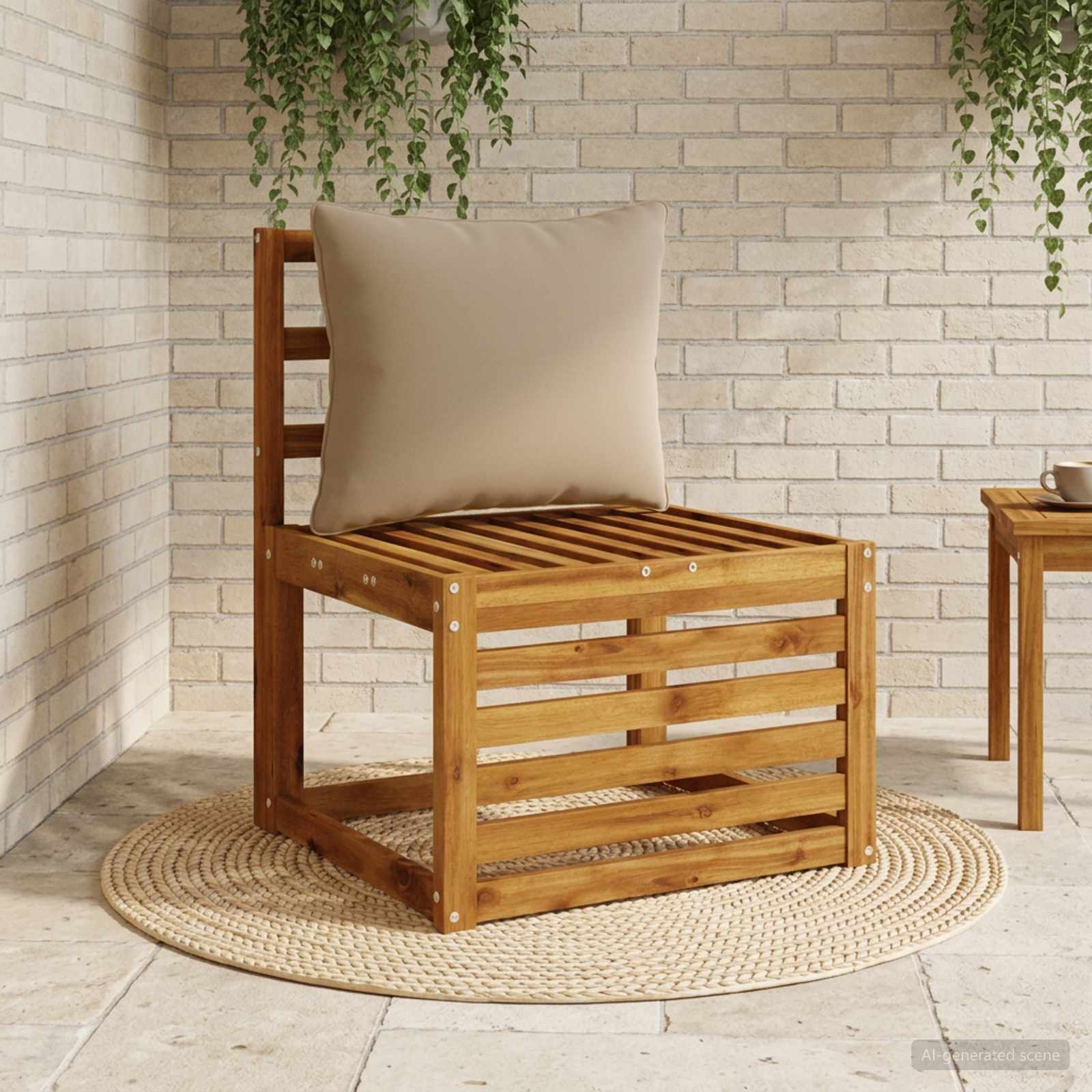 vidaXL 1-delte rygpuder PUTTEN 100% polyester Gråbrun 50 x 40 x 15 cm