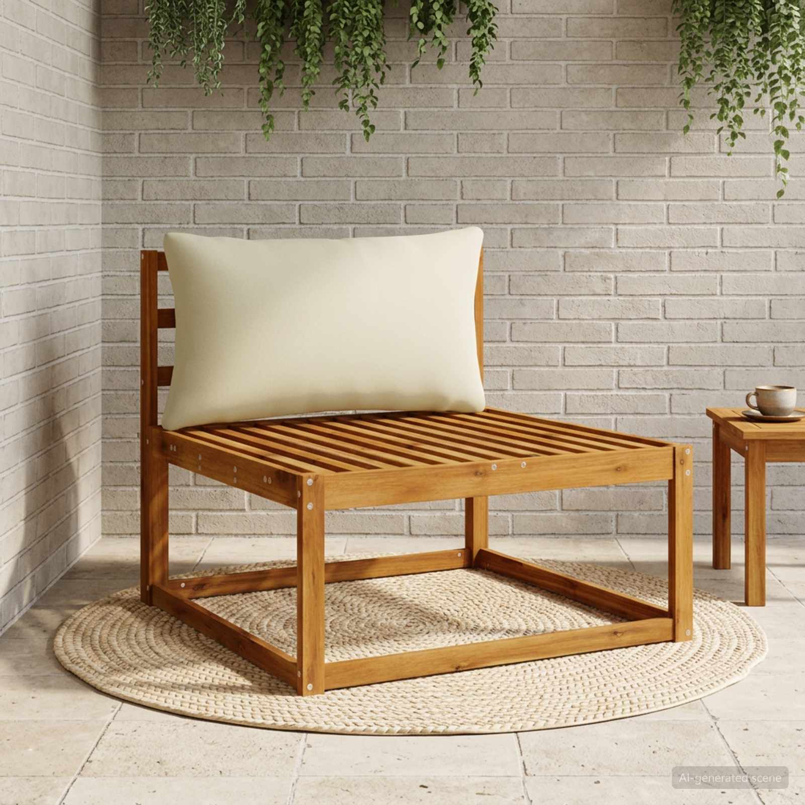 vidaXL 1-delte rygpuder PUTTEN 100% polyester Lys grøn 70 x 40 x 15 cm