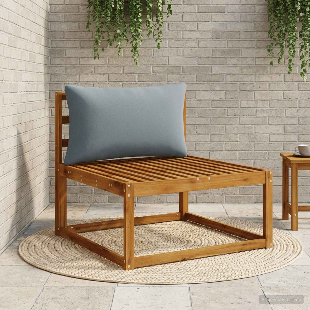 vidaXL 1-delte rygpuder PUTTEN 100% polyester Blå 70 x 40 x 15 cm