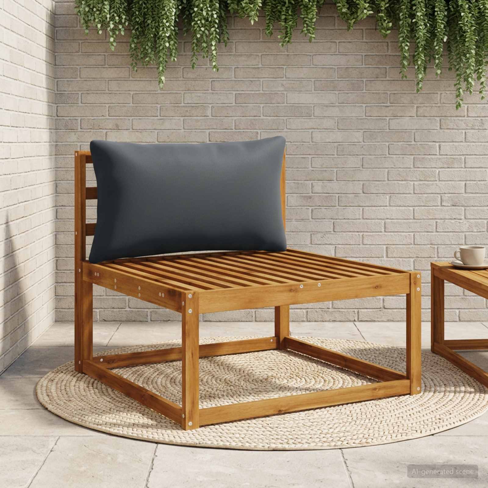 vidaXL 1-delte rygpuder PUTTEN 100% polyester Mørk blå 80 x 40 x 15 cm