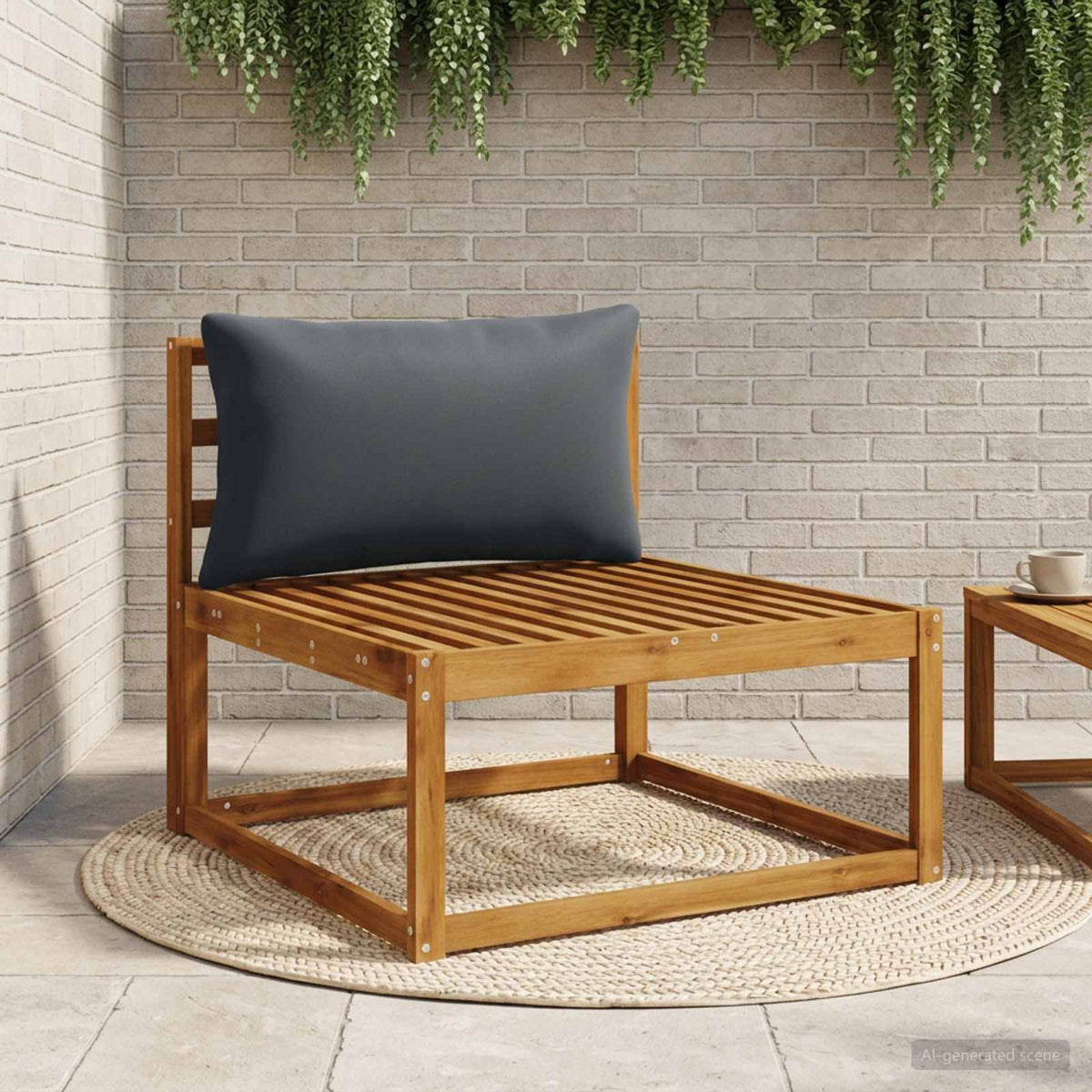 vidaXL 1-delte rygpuder PUTTEN 100% polyester Mørk blå 70 x 40 x 15 cm