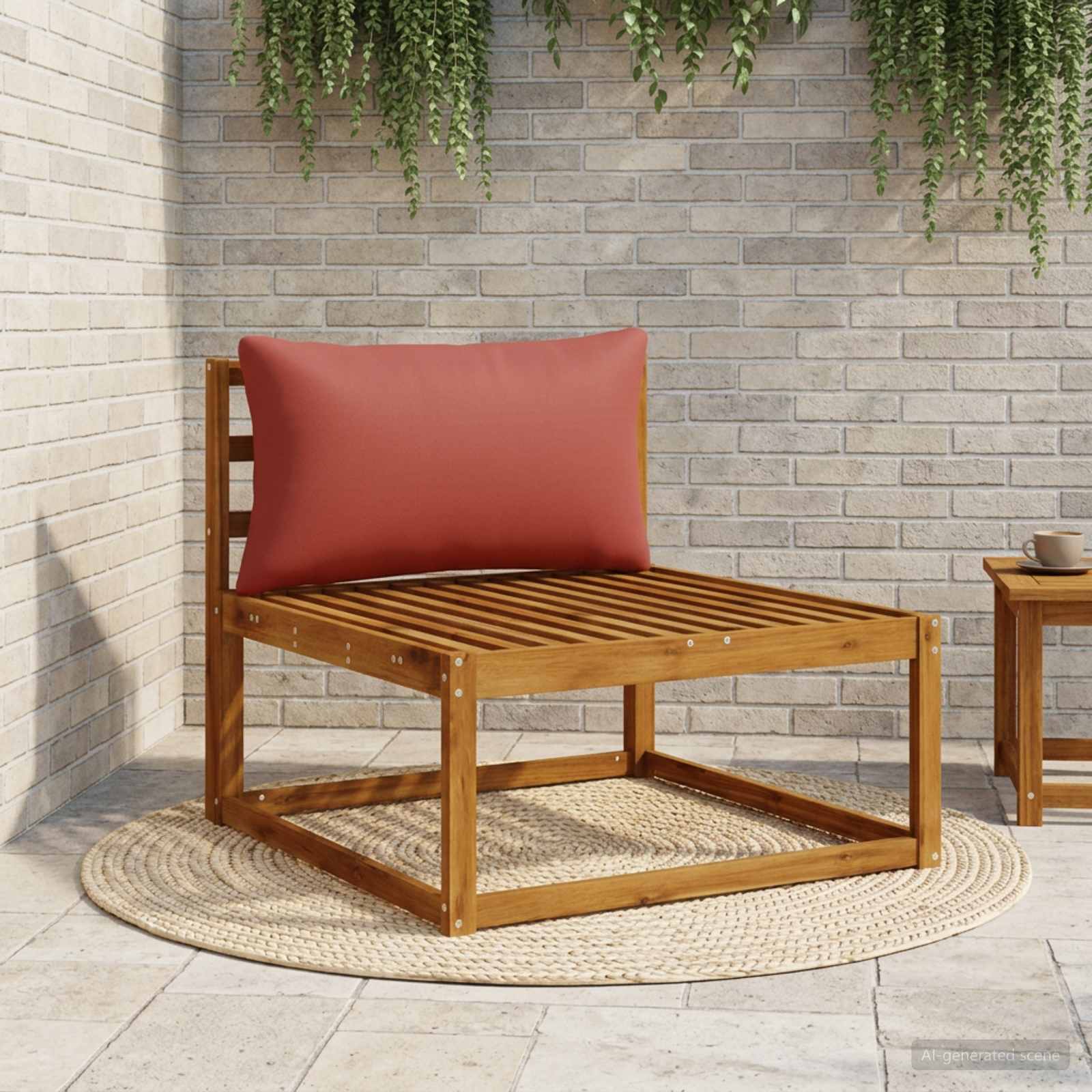 vidaXL 1-delte rygpuder PUTTEN 100% polyester Rød 70 x 40 x 15 cm