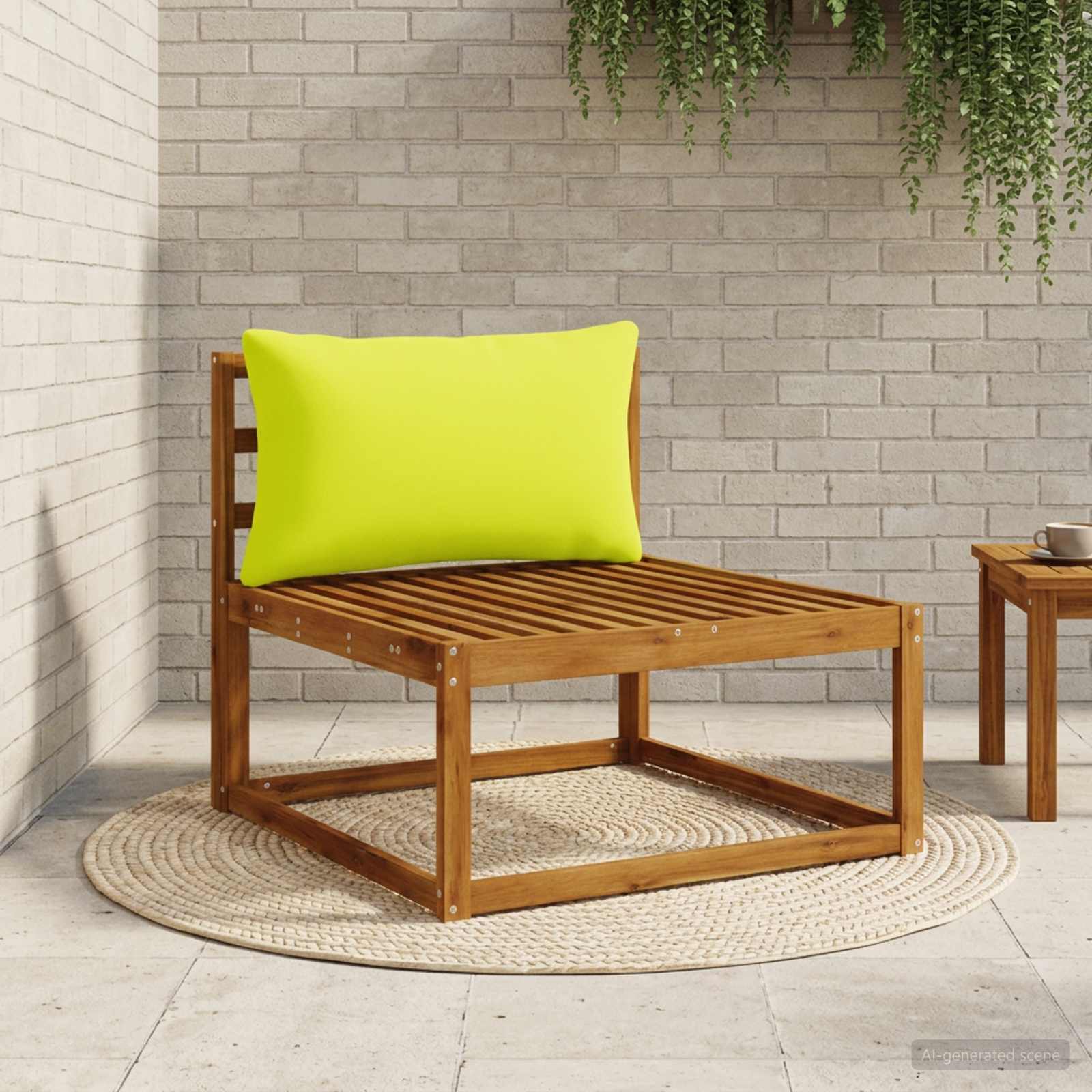 vidaXL 1-delte rygpuder PUTTEN 100% polyester Lys grøn 80 x 40 x 15 cm