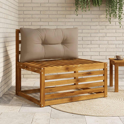 Rygpude PUTTEN 100% polyester Gråbrun 80 x 40 x 10 cm