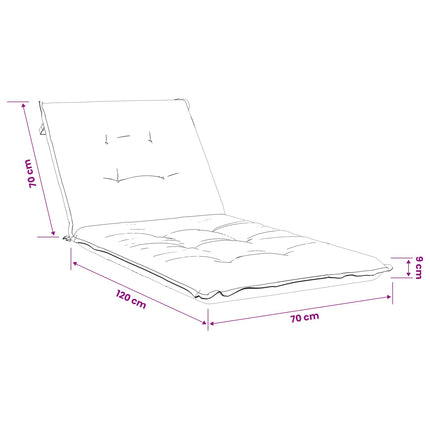 Solseng Pude GEMERT 100% polyester Turkis 190 x 70 x 9 cm