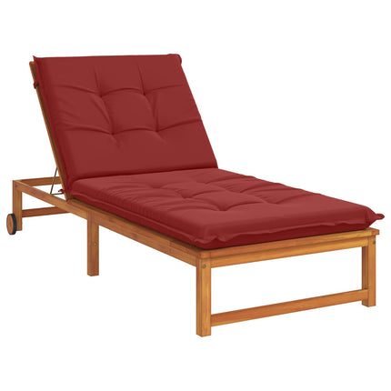 Solseng Pude GEMERT 100% polyester Vinrød 190 x 70 x 9 cm