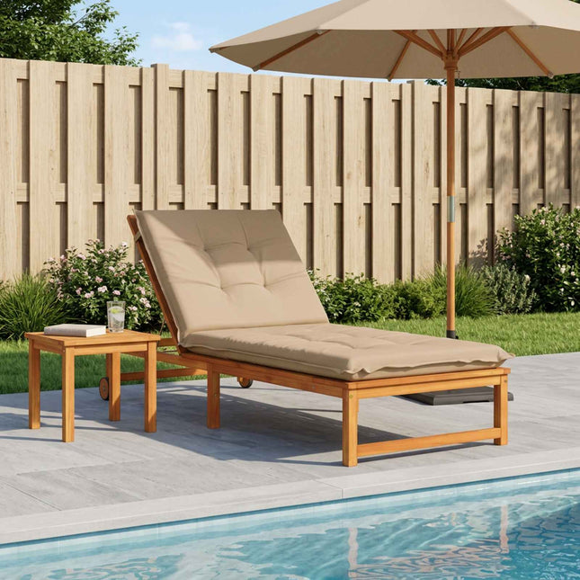 Solseng Pude GEMERT 100% polyester Sandfarvet 190 x 70 x 9 cm