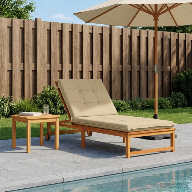 Solseng Pude GEMERT 100% polyester Beige 190 x 80 x 9 cm