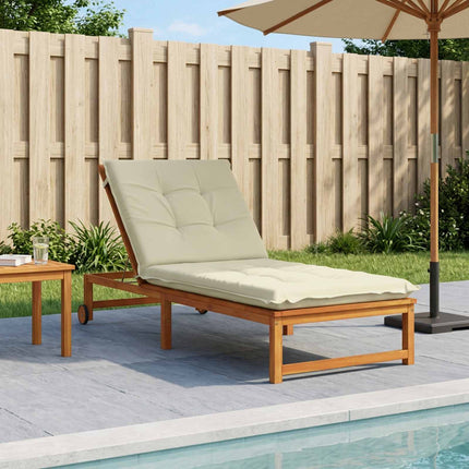 Solseng Pude GEMERT 100% polyester Cremefarvet 190 x 70 x 9 cm
