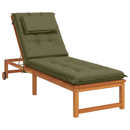 Solseng Pude GEMERT 100% polyester Olivengrøn 190 x 50 x 9 cm