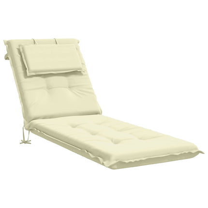 Solseng Pude GEMERT 100% polyester Cremefarvet 190 x 60 x 9 cm