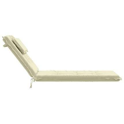 Solseng Pude GEMERT 100% polyester Cremefarvet 190 x 60 x 9 cm