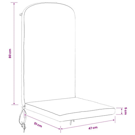 Solseng Pude GEMERT 100% polyester Blå 47 x 131 x 5 cm