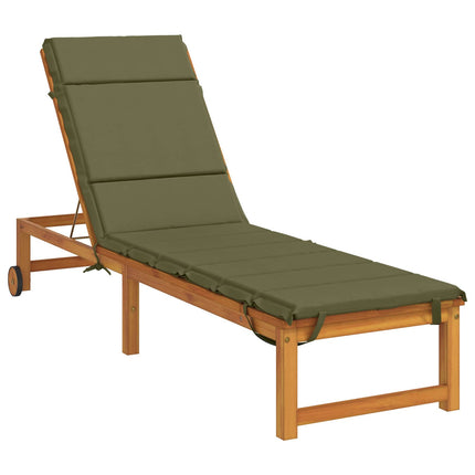 Solseng Pude GEMERT 100% polyester Olivengrøn 200 x 60 x 3 cm
