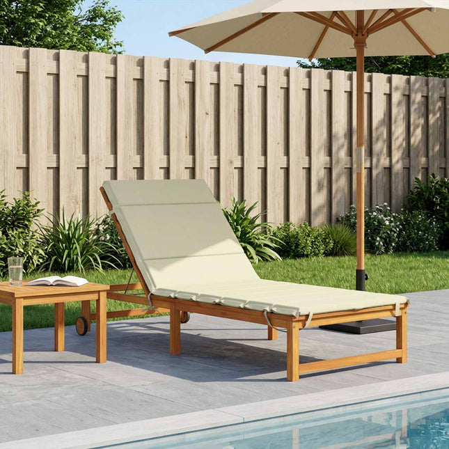 Solseng Pude GEMERT 100% polyester Cremefarvet 200 x 80 x 3 cm