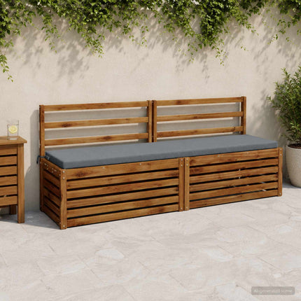 Bænkpude SOEST 100% polyester Blå 180 x 40 x 5 cm