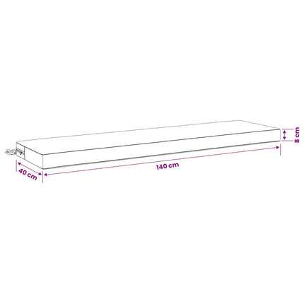 Bænkpude SOEST 100% polyester Sort 140 x 40 x 8 cm