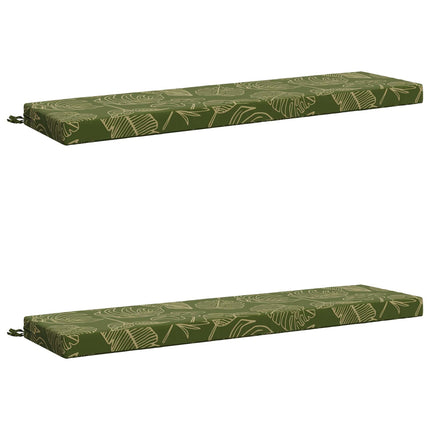 2-delt bænkepude SOEST 2 stk. 100% polyester Bladdesign