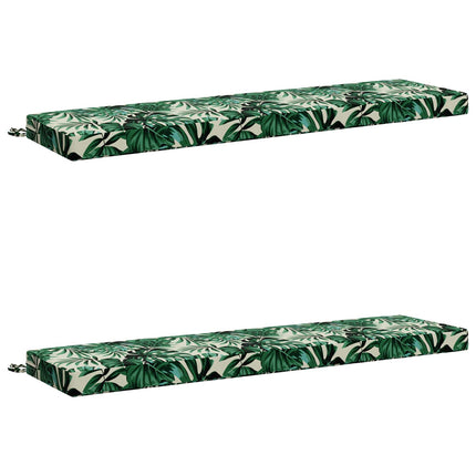 2-delt bænkepude SOEST 2 stk. 100% polyester Bladmønster