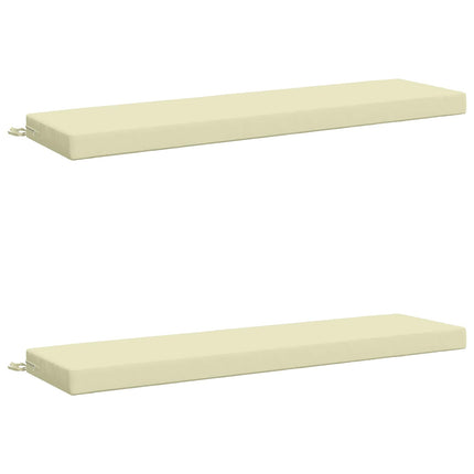2-delt bænkepude SOEST 2 stk. 100% polyester Cremefarvet