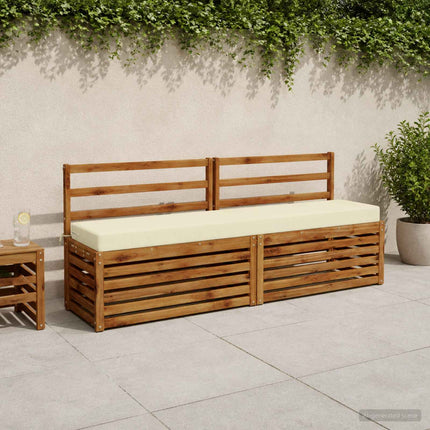 Bænkpude SOEST 100% polyester Cremefarvet 180 x 40 x 8 cm