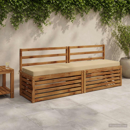 Bænkpude SOEST 100% polyester Beige 200 x 40 x 8 cm