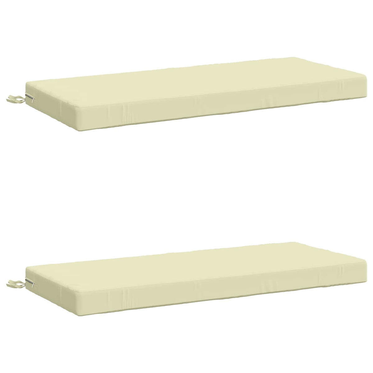2-delt bænkepude SOEST 2 stk. cremefarvet 100% polyester