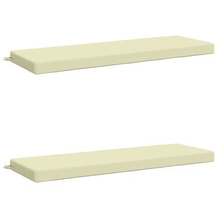 2-delt bænkepude SOEST 2 stk. 100% polyester Cremefarvet