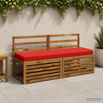 Bænkpude SOEST 100% polyester Rød 150 x 50 x 8 cm