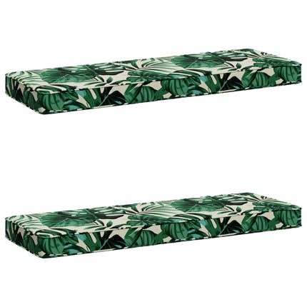 2-delt bænkepude VUGHT 2 pcs 100% polyester Bladmønster