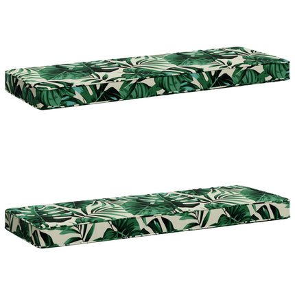2-delt bænkepude VUGHT 2 pcs 100% polyester Bladmønster